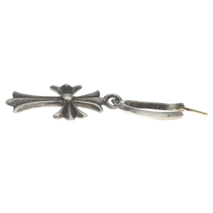 Chrome Hearts Tiny CH Cross Hoop Earrings Silver — view 4