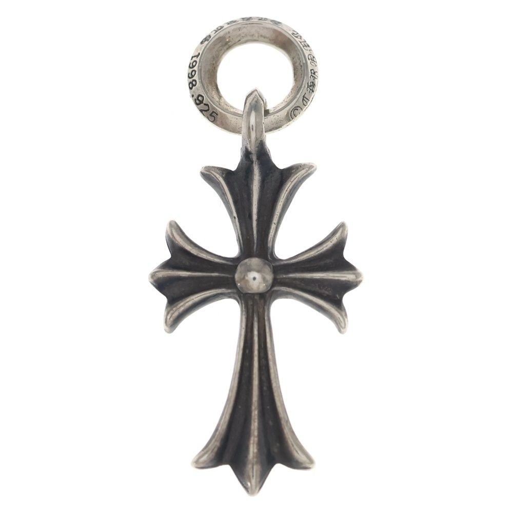 Chrome Hearts Tiny CH Cross Charm Necklace Top Silver — view 2