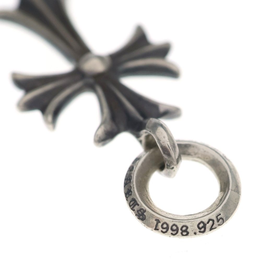 Chrome Hearts Tiny CH Cross Charm Necklace Top Silver — view 6