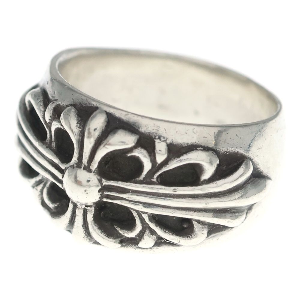 Chrome Hearts Flrl Crs Floral Cross Silver Ring