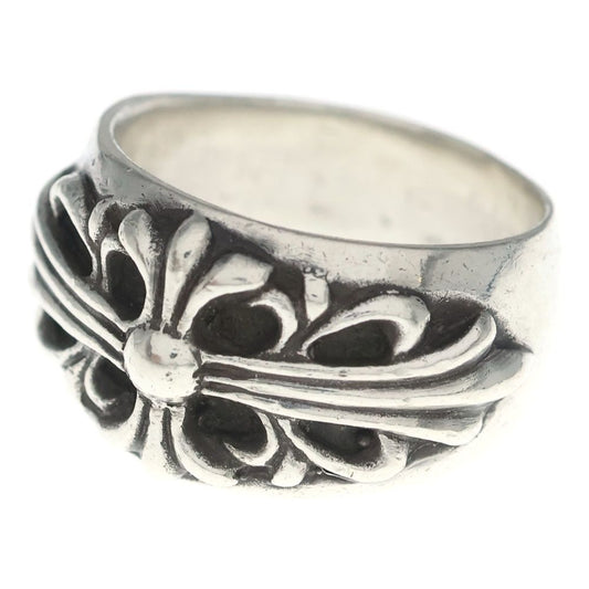 Chrome Hearts Flrl Crs Floral Cross Silver Ring