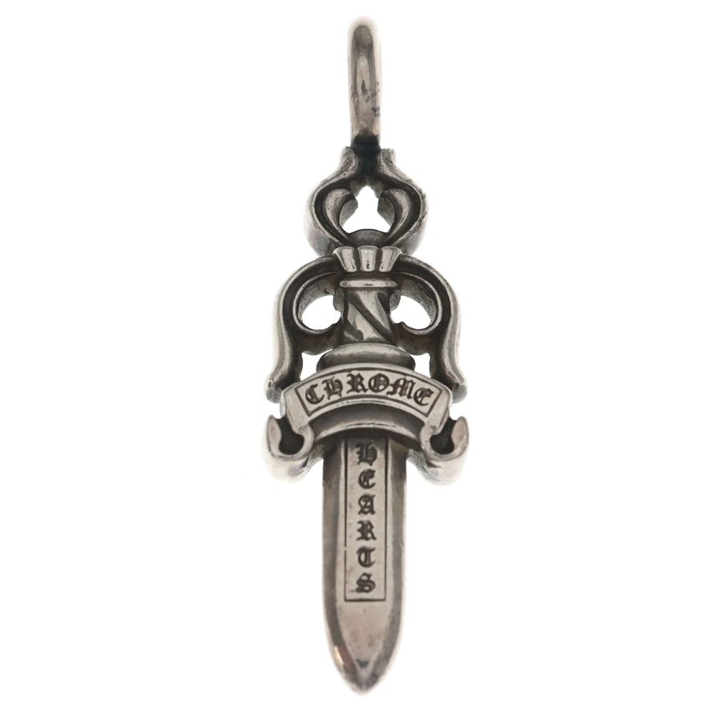 Chrome Hearts Double Dagger Daga Pendant Top Silver