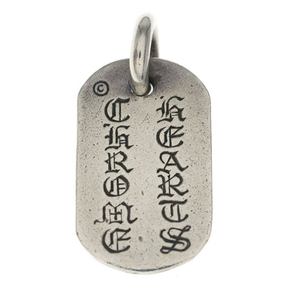 Chrome Hearts Raised Frrl Dogtag Floral Cross Dog Tag Pendant Top Silver — view 2