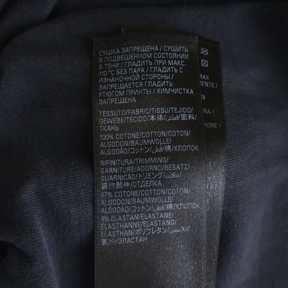 Balenciaga Offshore Vintage Wash Crew Neck Top Short Sleeve T-Shirt Black — view 7