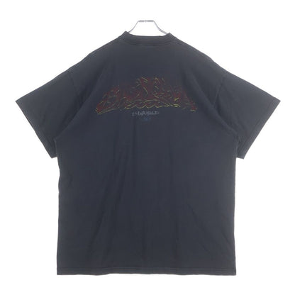 Balenciaga Offshore Vintage Wash Crew Neck Top Short Sleeve T-Shirt Black — view 2