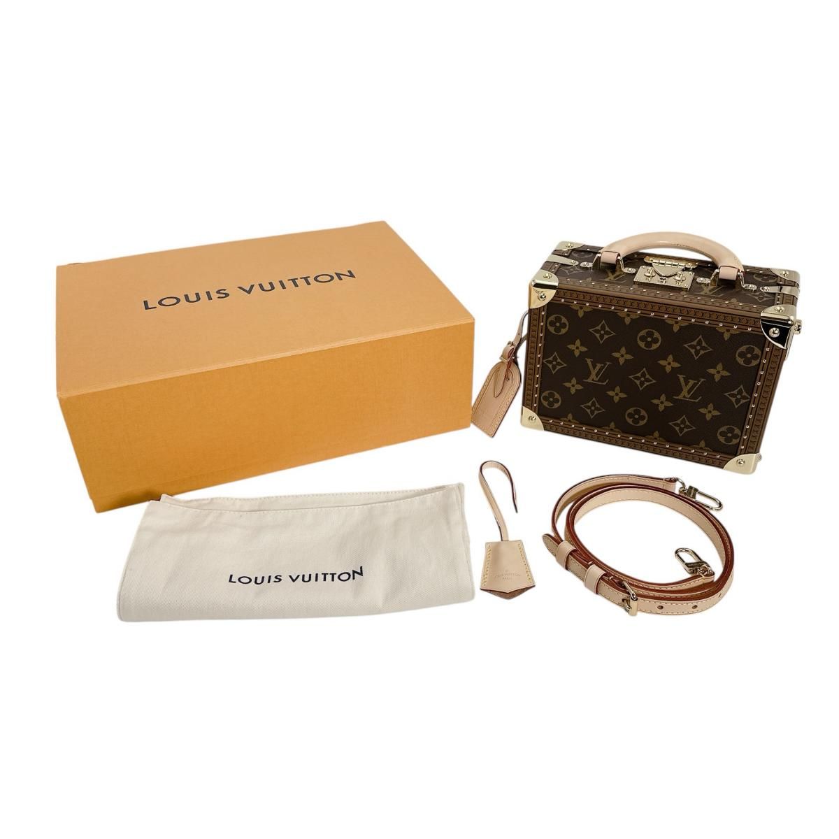 Louis Vuitton Monogram 2-Way Bag Petite Valise Handbag Brown