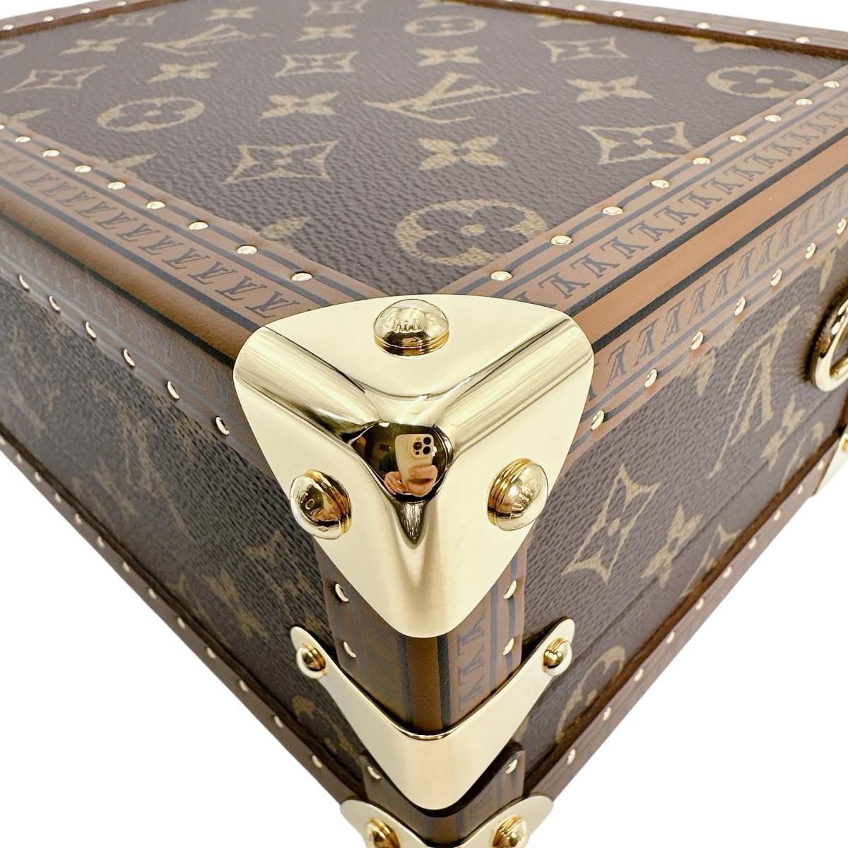 Louis Vuitton Monogram 2-Way Bag Petite Valise Handbag Brown — view 9