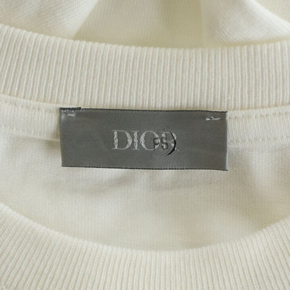 Dior CD Logo Embroidery Crew Neck Short Sleeve T-Shirt White — view 7