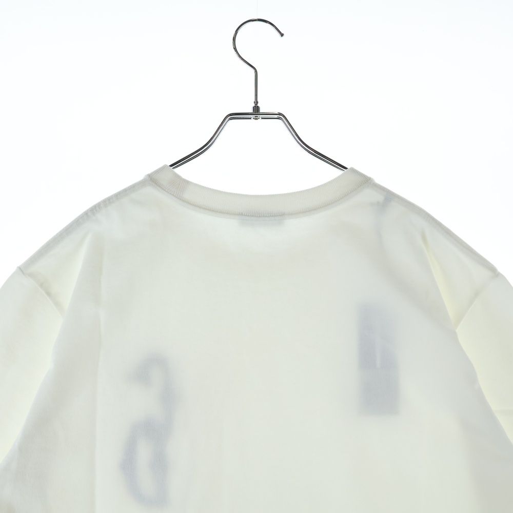 Dior CD Logo Embroidery Crew Neck Short Sleeve T-Shirt White — view 4