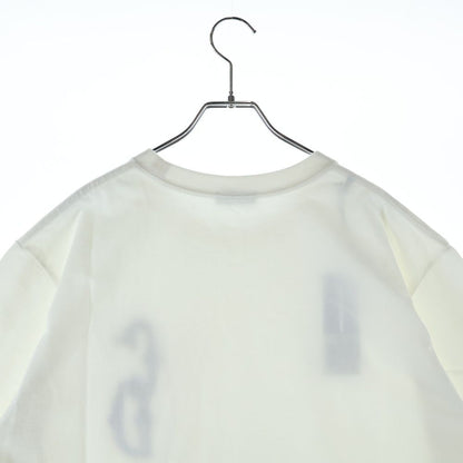 Dior CD Logo Embroidery Crew Neck Short Sleeve T-Shirt White — view 4