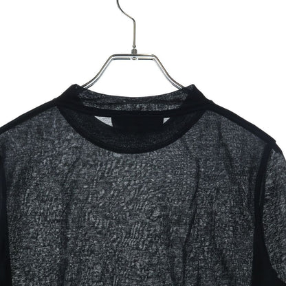 Balenciaga Mock Neck Long Sleeve T-Shirt Black — view 4