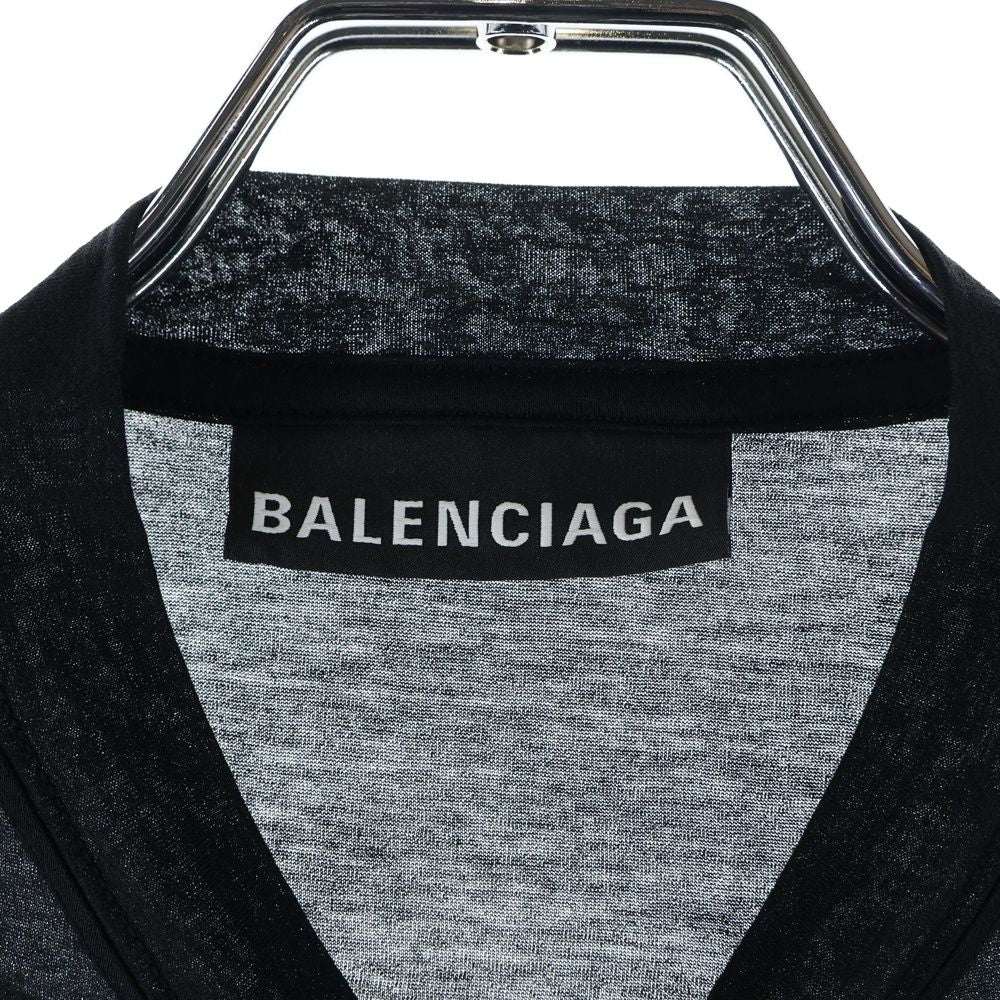 Balenciaga Mock Neck Long Sleeve T-Shirt Black — view 6
