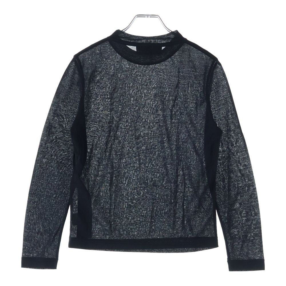 Balenciaga Mock Neck Long Sleeve T-Shirt Black — view 2