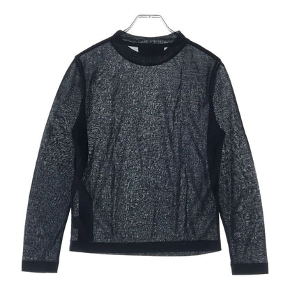 Balenciaga Mock Neck Long Sleeve T-Shirt Black — view 2