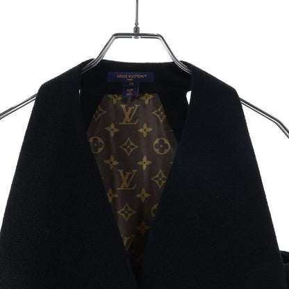 Louis Vuitton Lining Monogram Pattern Wool Big Button Double Breasted Mini — view 3