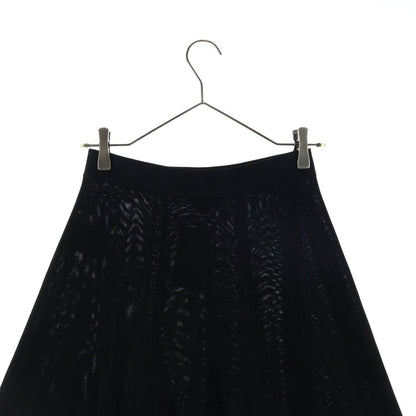 Chanel Rayon Bicolor Long Skirt Black White — view 4