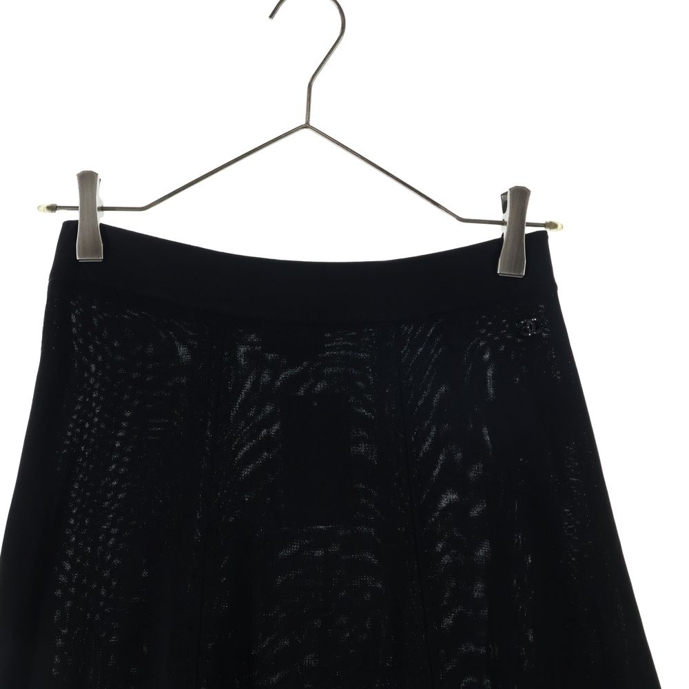 Chanel Rayon Bicolor Long Skirt Black White — view 3