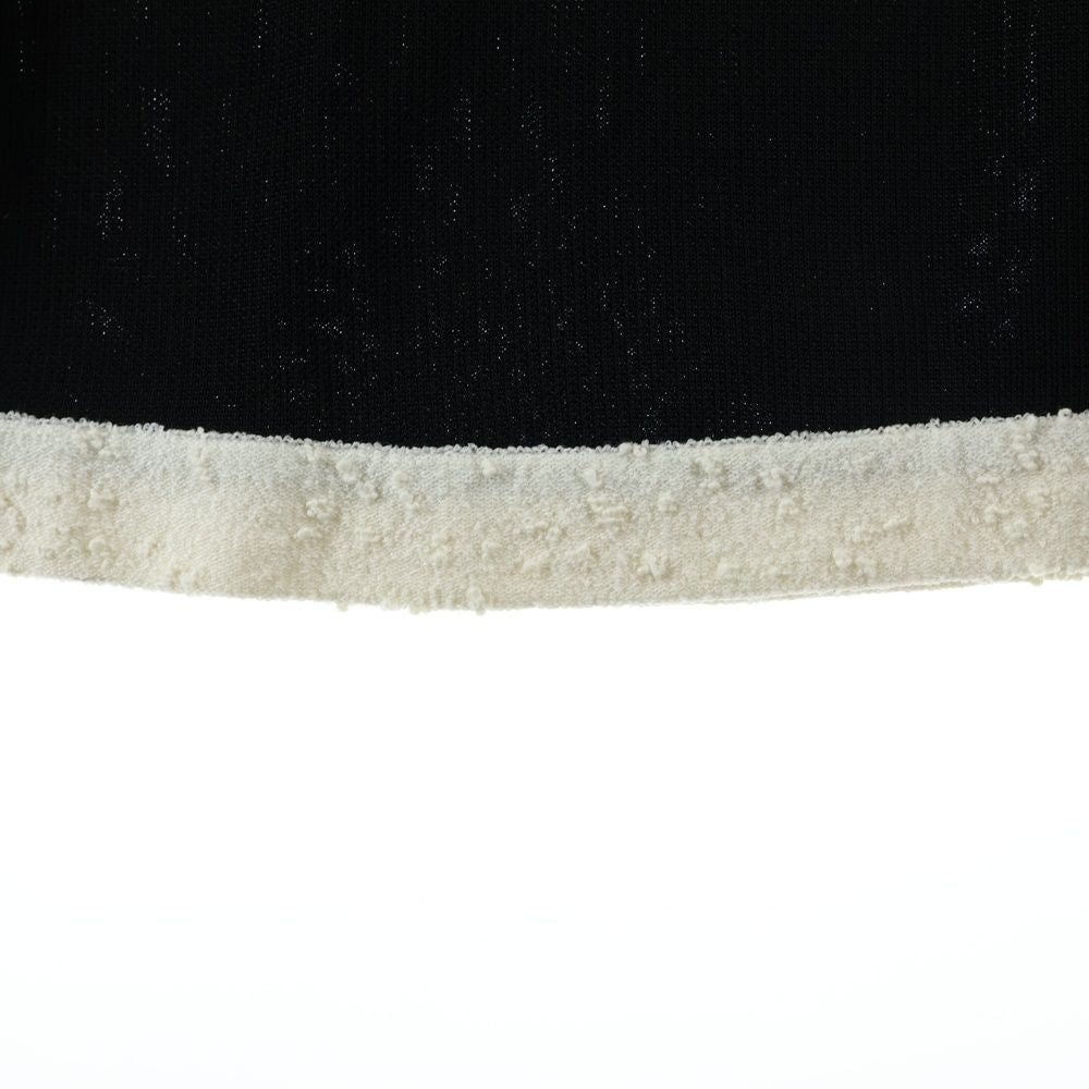 Chanel Rayon Bicolor Long Skirt Black White — view 5