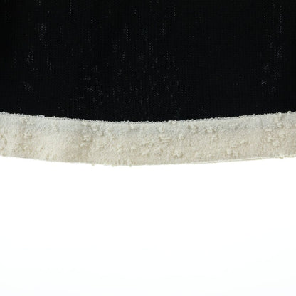 Chanel Rayon Bicolor Long Skirt Black White — view 5