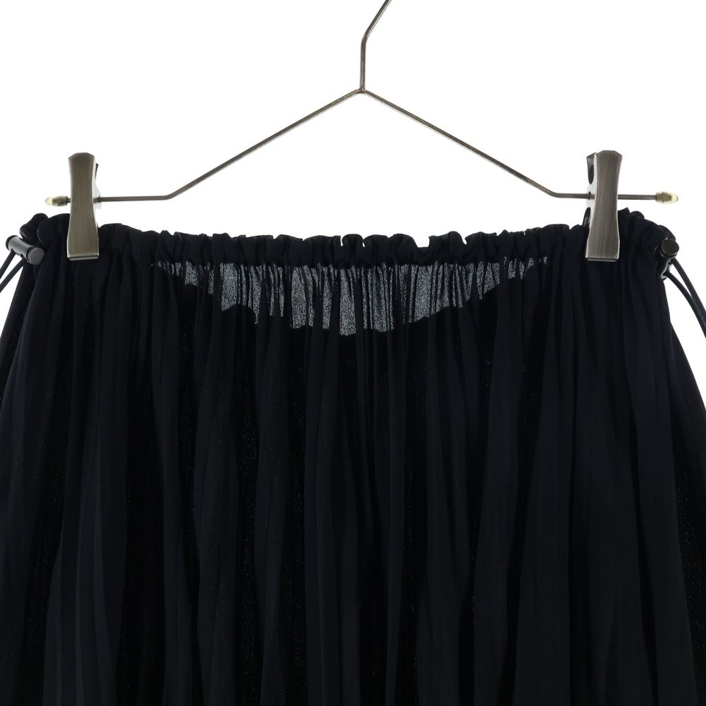 Balenciaga Drawstring Pleated Skirt Black — view 3