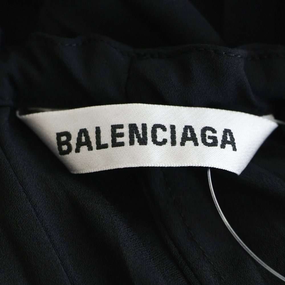 Balenciaga Drawstring Pleated Skirt Black — view 6