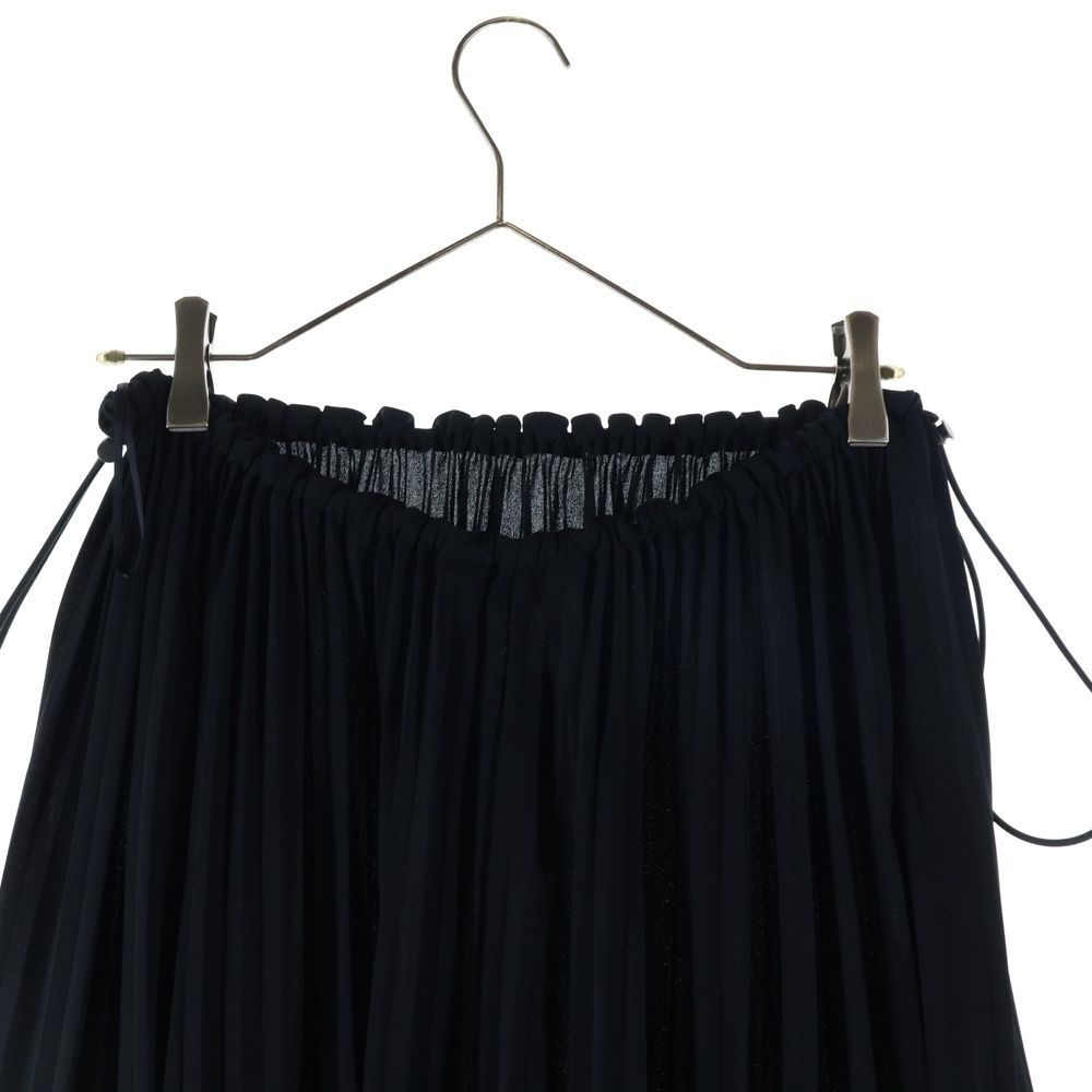 Balenciaga Drawstring Pleated Skirt Black — view 4