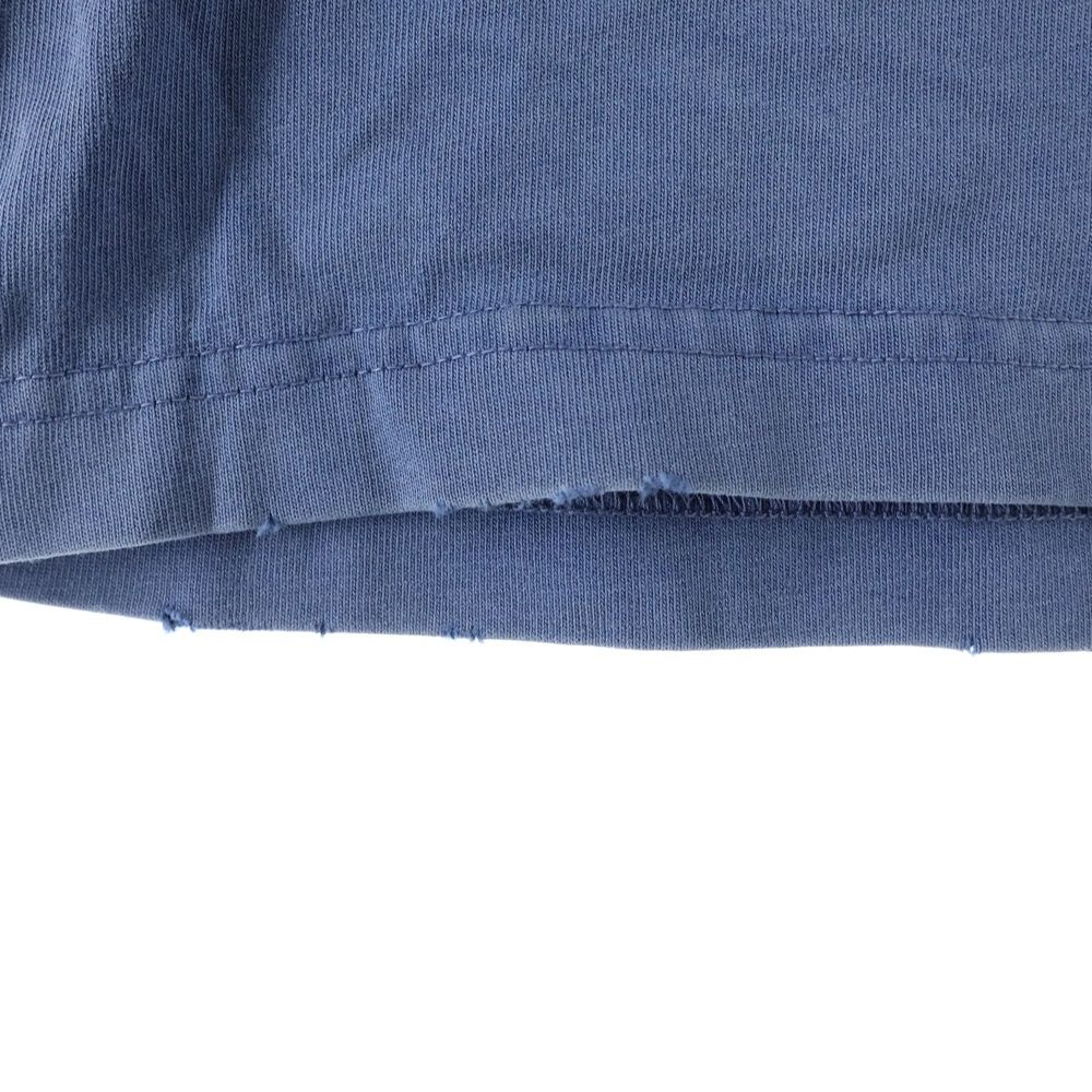 Balenciaga BE Kind Distressed Short Sleeve T-Shirt Blue — view 5