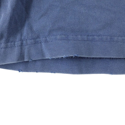 Balenciaga BE Kind Distressed Short Sleeve T-Shirt Blue — view 5