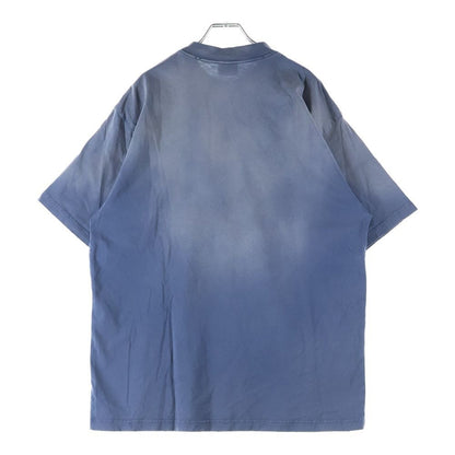 Balenciaga BE Kind Distressed Short Sleeve T-Shirt Blue — view 2