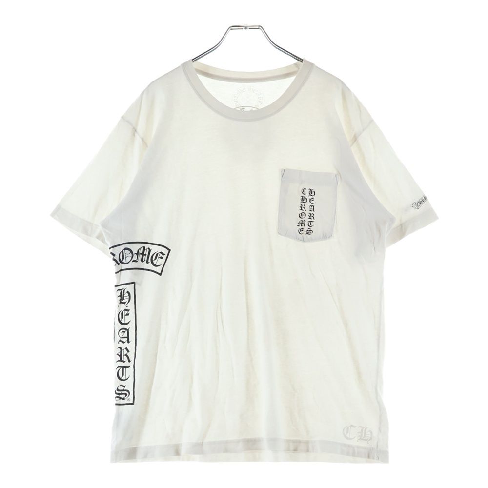 Chrome Hearts Horse Shoe Scroll Label Print Front Pocket Crew Neck Short Sleeve