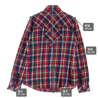 Chrome Hearts Westn Western Sleeve Leather Cross Patch Ball Button Check Long — view 9