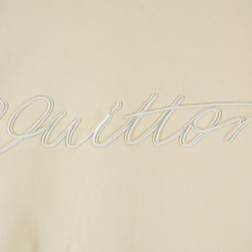 Louis Vuitton Embroidered Cotton Blend Bomber Crew Neck Sweatshirt Ivory — view 5