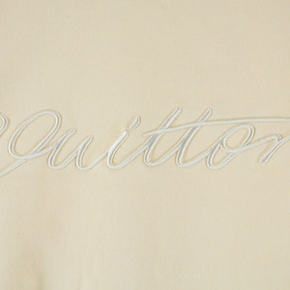 Louis Vuitton Embroidered Cotton Blend Bomber Crew Neck Sweatshirt Ivory — view 5