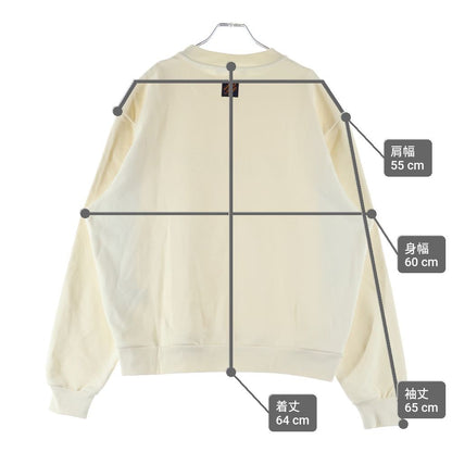 Louis Vuitton Embroidered Cotton Blend Bomber Crew Neck Sweatshirt Ivory — view 9