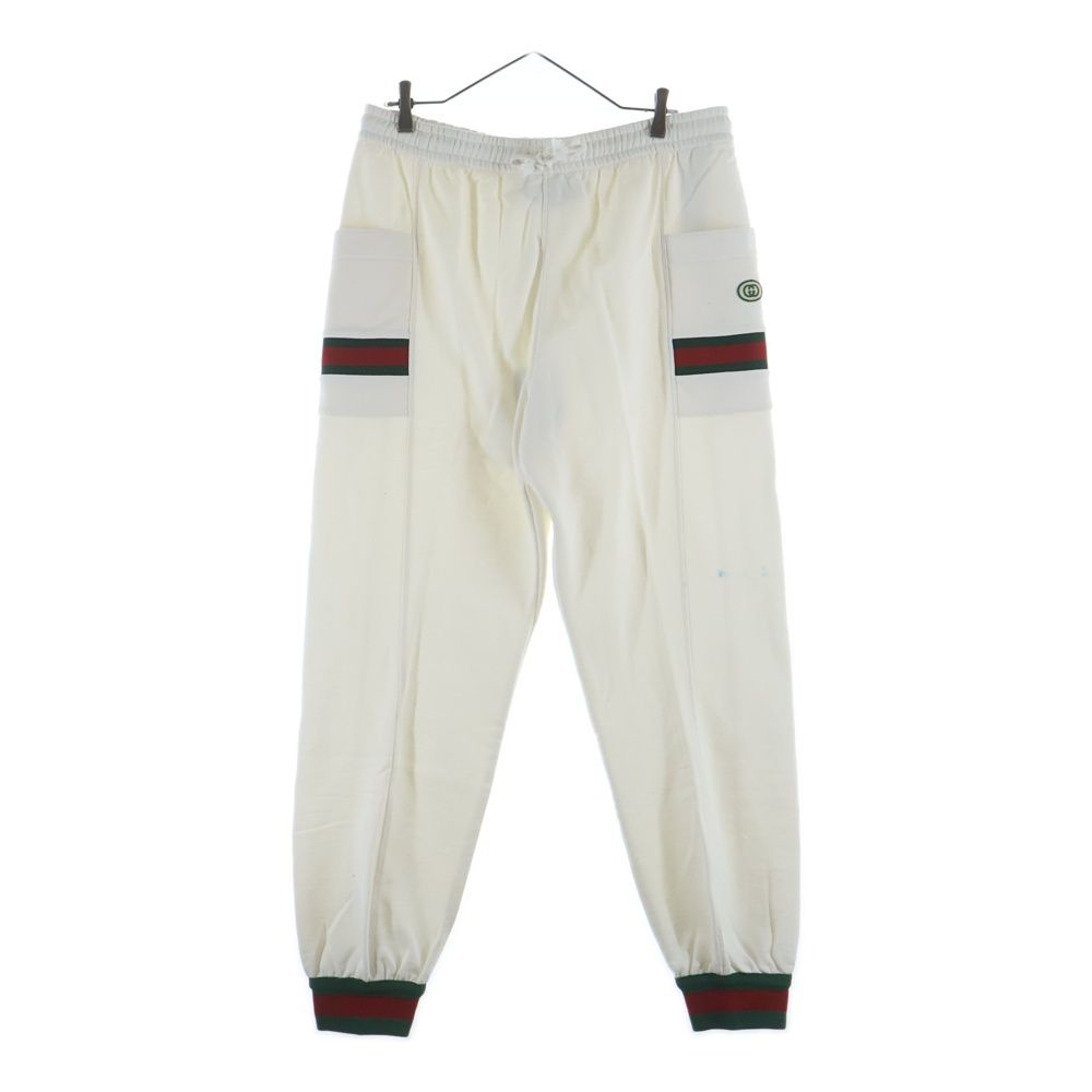Gucci Logo Patch Ribbed Sweatshirt Long Pants White