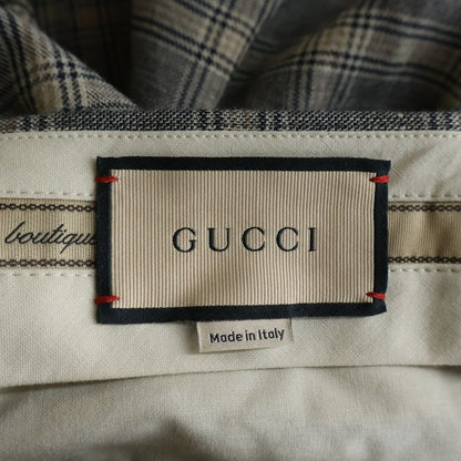 Gucci All Check Pattern Half Shorts Pants Gray Zailw — view 6