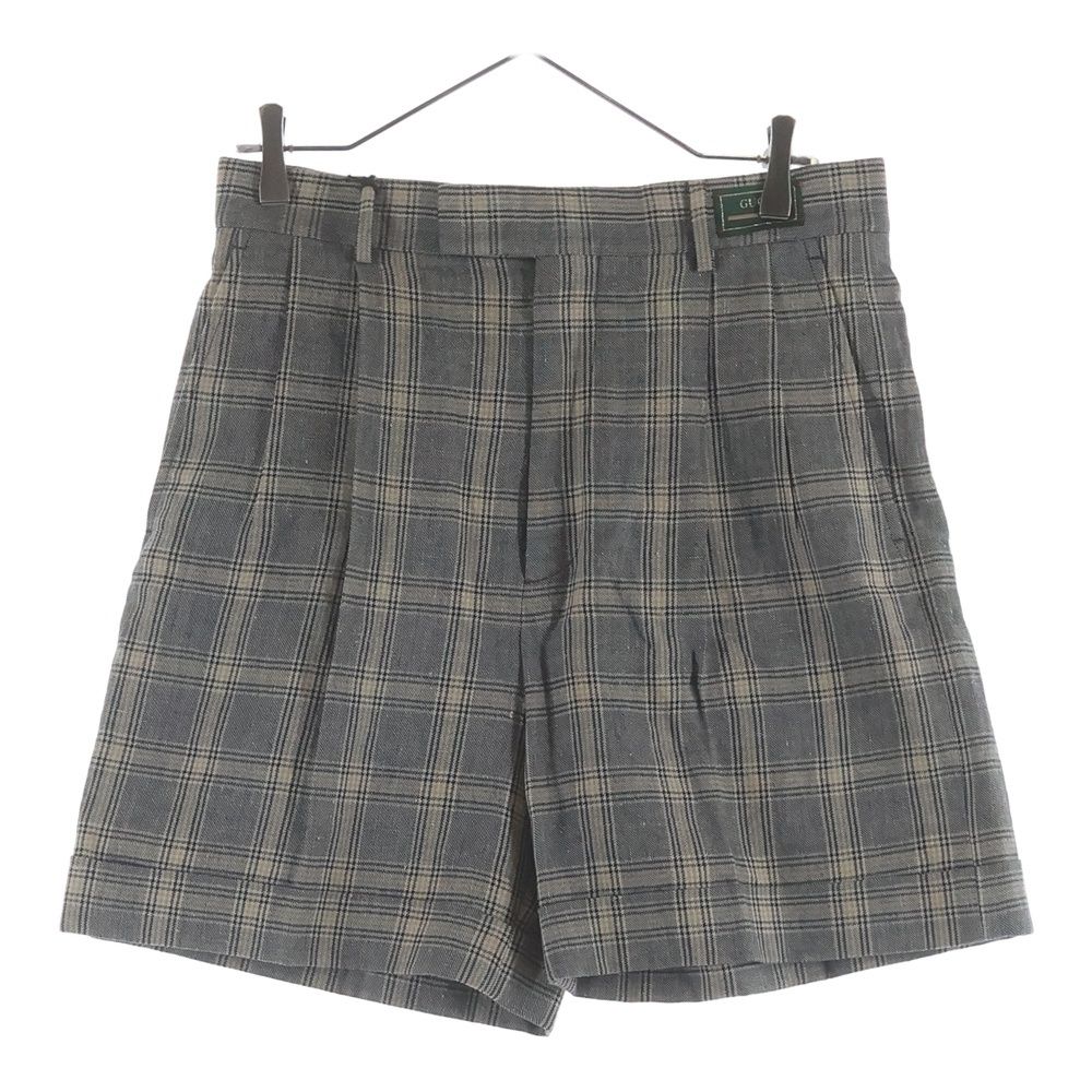 Gucci All Check Pattern Half Shorts Pants Gray Zailw