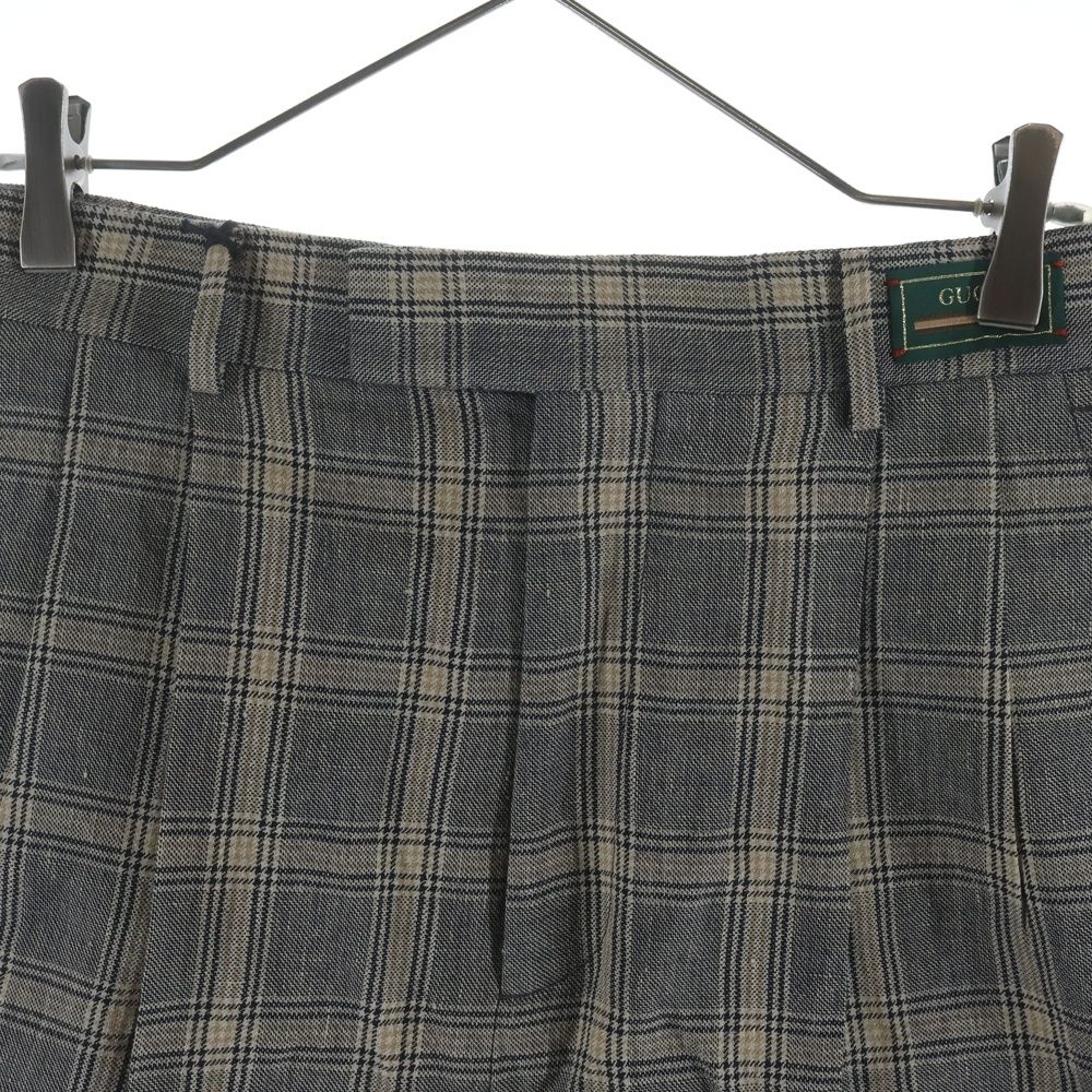 Gucci All Check Pattern Half Shorts Pants Gray Zailw — view 3