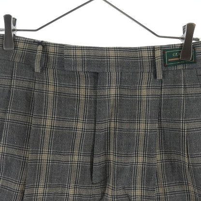 Gucci All Check Pattern Half Shorts Pants Gray Zailw — view 3