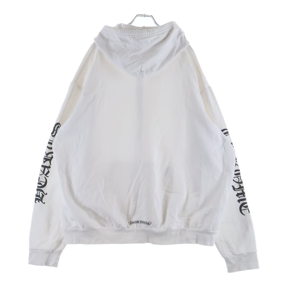 Chrome Hearts Vertical Arm Logo Zip Up Hoodie Arm White — view 2