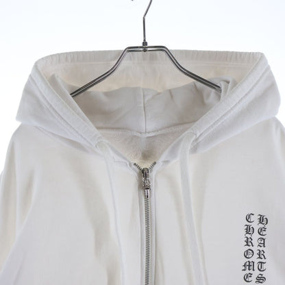 Chrome Hearts Vertical Arm Logo Zip Up Hoodie Arm White — view 3