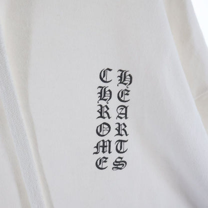 Chrome Hearts Vertical Arm Logo Zip Up Hoodie Arm White — view 5