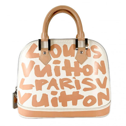 Louis Vuitton Steven Sprouse Graffiti Alma MM Handbag Beige — view 2