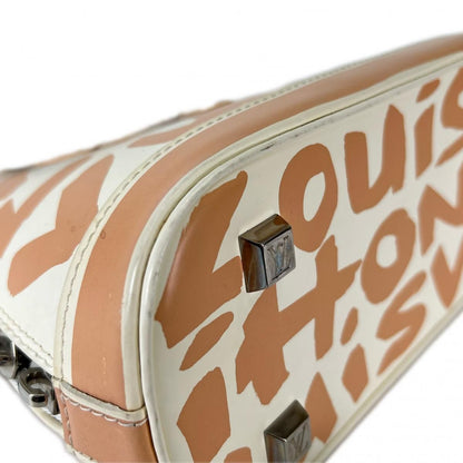 Louis Vuitton Steven Sprouse Graffiti Alma MM Handbag Beige — view 5