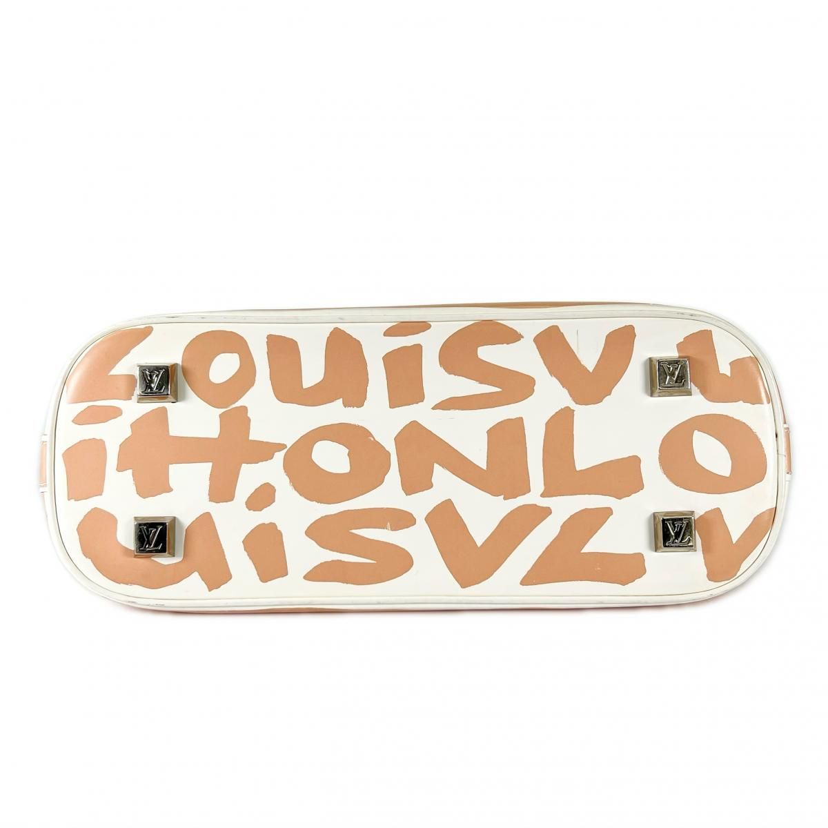 Louis Vuitton Steven Sprouse Graffiti Alma MM Handbag Beige — view 4