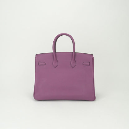 Hermes Birkin 35 Tote Epsom Cyclamen Purple Silver Veau — view 3