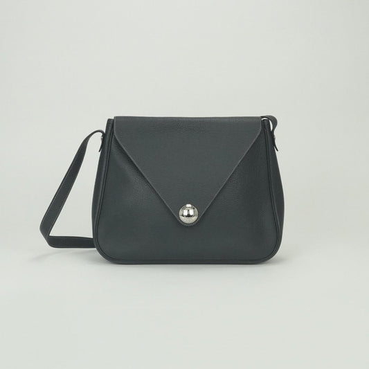 Hermes Christine Shoulder Bag Buffalo Graphite Gray Silver