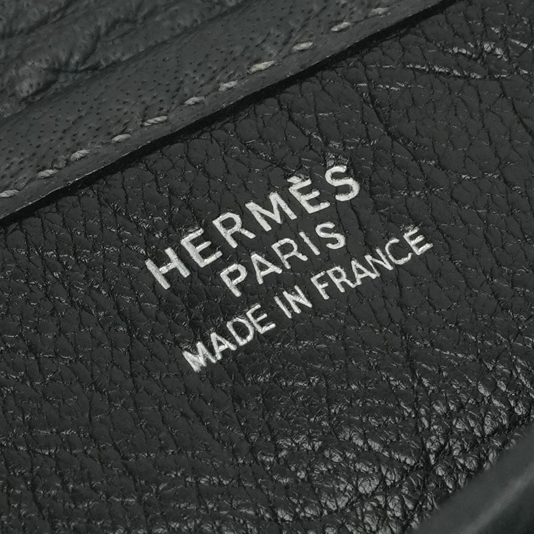Hermes Christine Shoulder Bag Buffalo Graphite Gray Silver — view 8