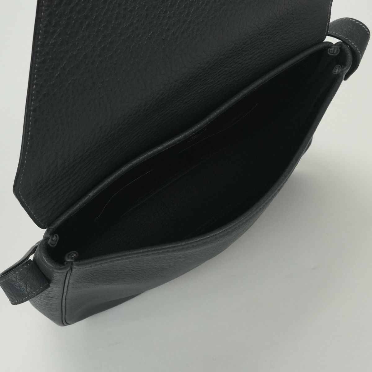 Hermes Christine Shoulder Bag Buffalo Graphite Gray Silver — view 9
