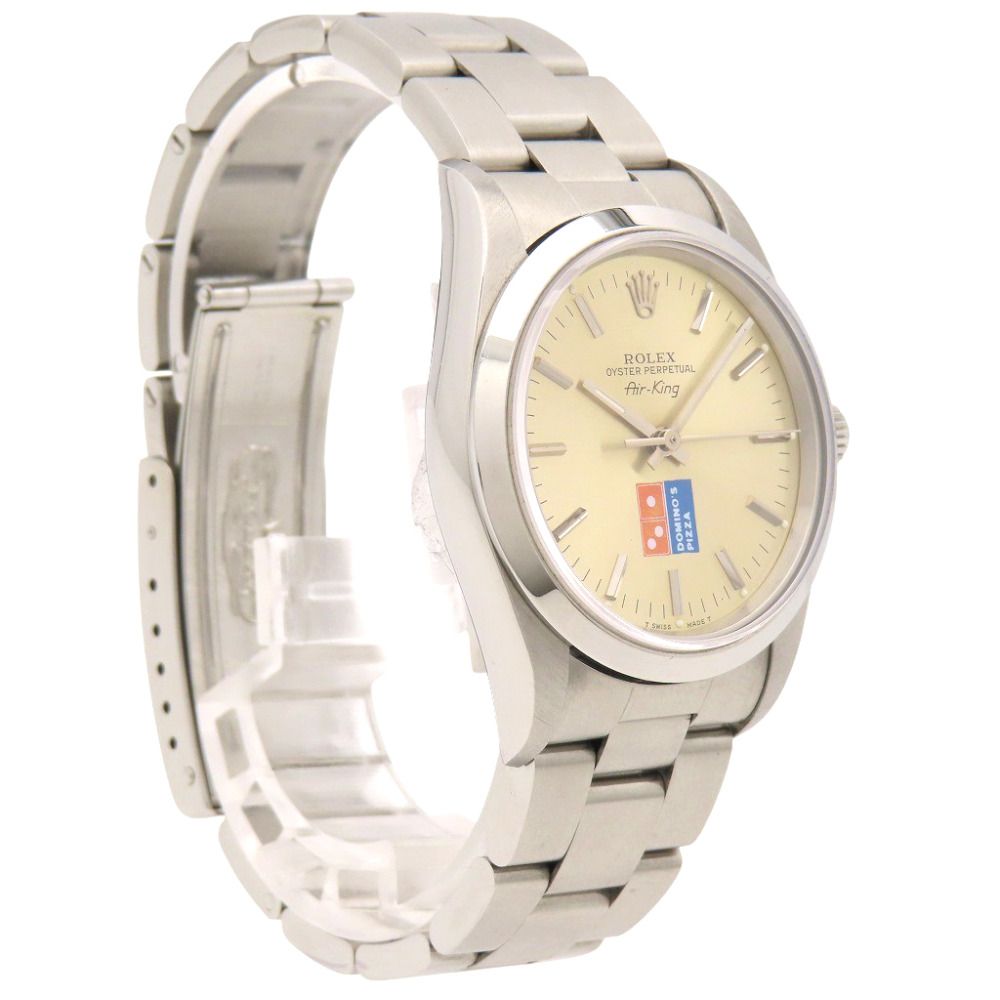 Rolex Air King Domino's Pizza Automatic S Number Watch SS Silver — view 4